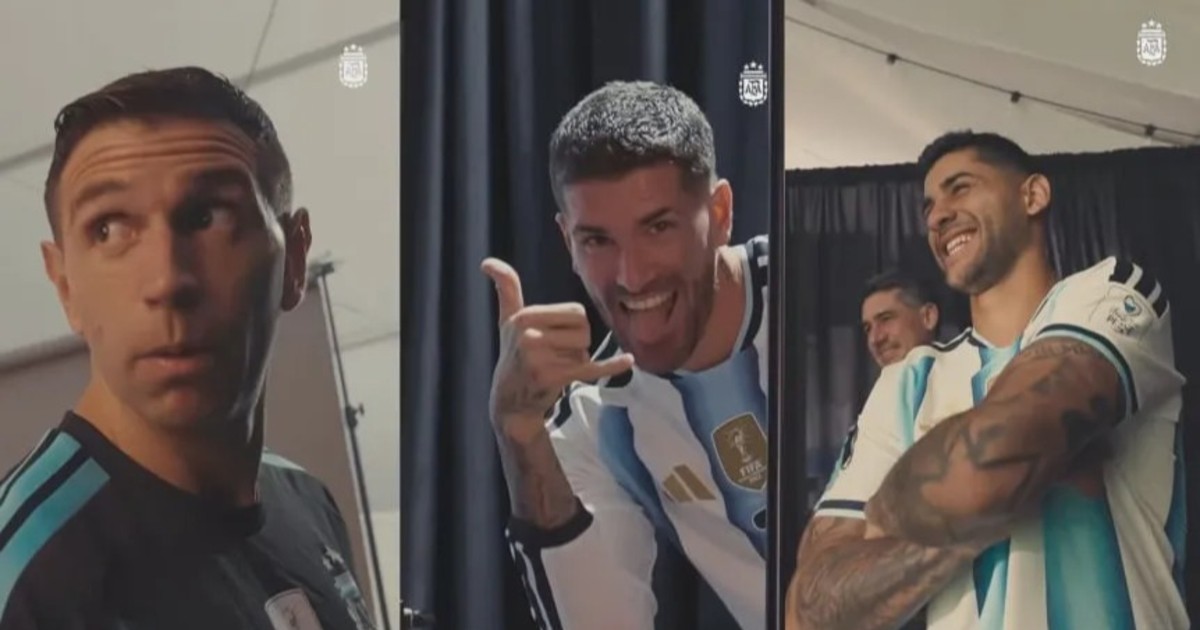 Buena energía, Messi feliz y un plantel argentino en backstage: así fue la sesión de fotos pre debut