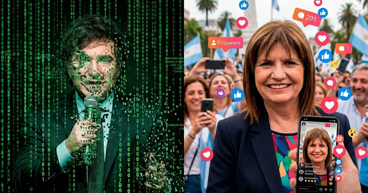 Redes sociales: mientras Milei se desgasta, Bullrich vuela