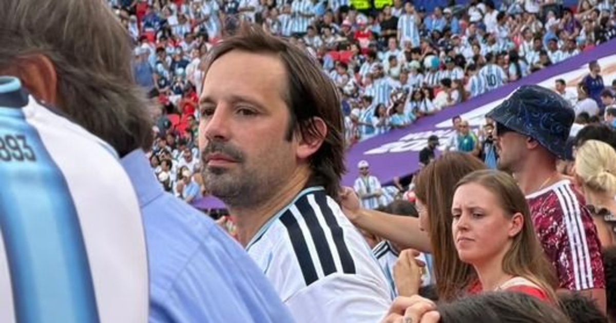 Difundieron una foto del viceministro de Justicia en el Mundial durante el partido de Argentina