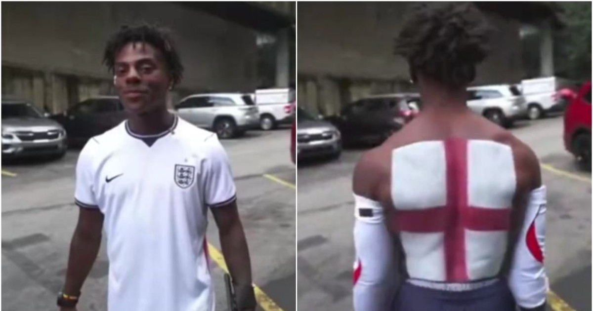 ¡Ahí lo tenés! Speed se pintó la bandera de Inglaterra en la espalda