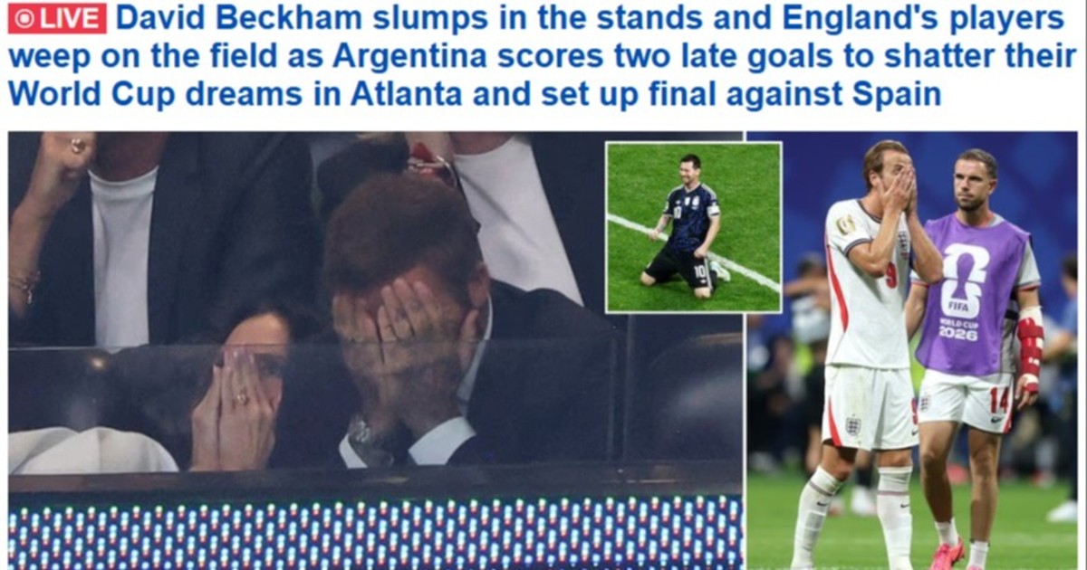 Con el "corazón roto", así reaccionan los diarios ingleses a la histórica derrota con Argentina