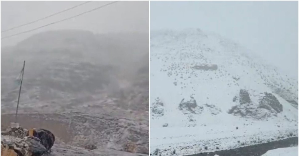 En videos, zonas de Calingasta e Iglesia están cubiertas de nieve
