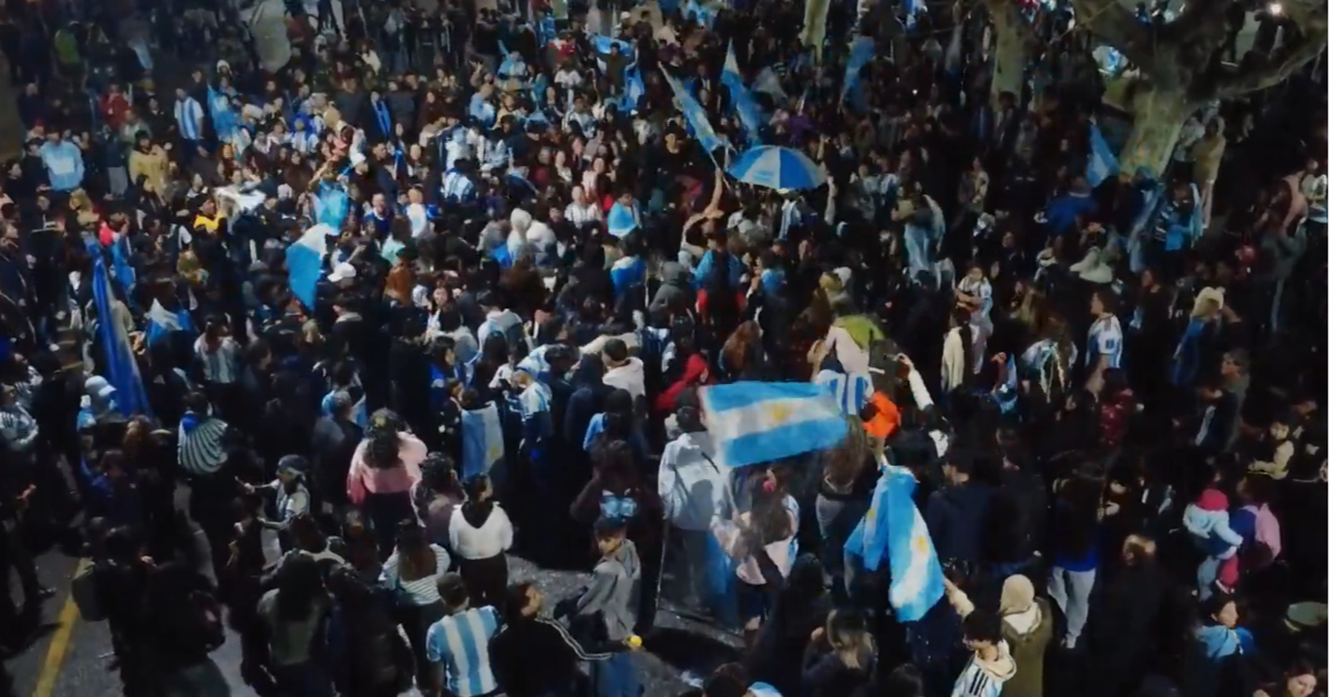 Los festejos sanjuaninos por el gran Mundial de Argentina, desde el drone de Tiempo