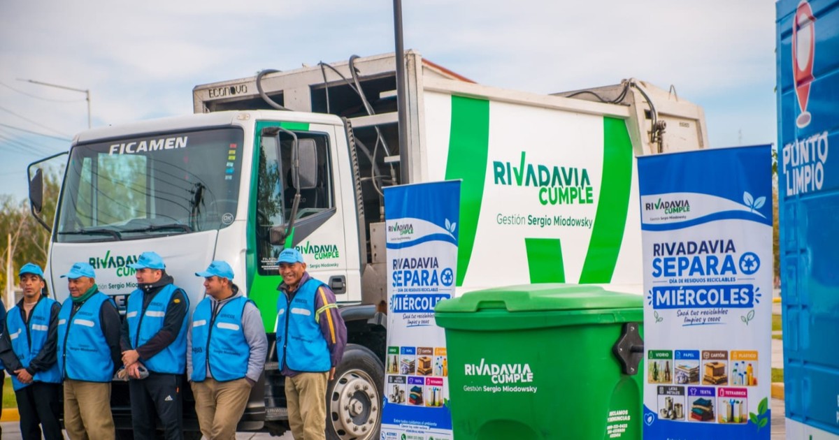 Rivadavia separa: ya recicló más de 47 mil kilos de residuos